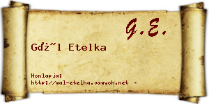 Gál Etelka névjegykártya