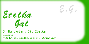 etelka gal business card